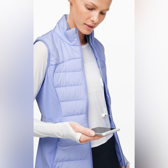 🍒LULULEMON DOWN FOR IT ALL VEST sz 12 Jacket 700Fill LAVENDER DUSK Purple Lilac - Picture 7 of 9